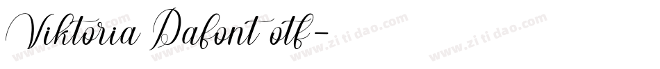 Viktoria Dafont otf字体转换